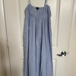 Blue Striped Maxi Dress